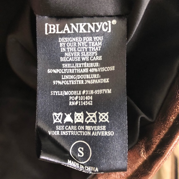 BlankNYC Rose Gold Jacket Leather Moto Jacket Sz S - Picture 8 of 8